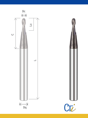 Z2 FRAISE CONIQUE SPHÉRIQUE