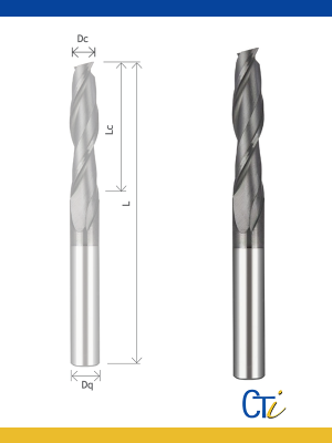 Z2 FRAISE CYLINDRIQUE EN BOUT 30º – Série Extra Longue