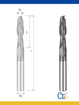 Z2 FRAISE CYLINDRIQUE EN BOUT 30º – Série Longue