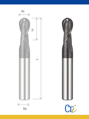 Z2 FRAISE CYLINDRIQUE SPHÉRIQUE HP