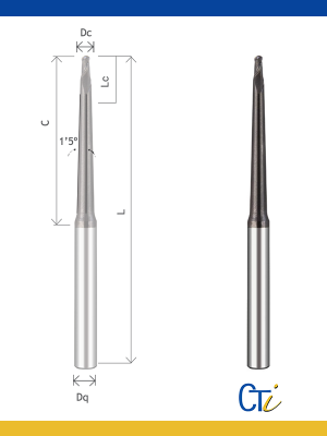 Z2 FRAISE SPHÉRIQUE À CONICITÉ 1,5º HP