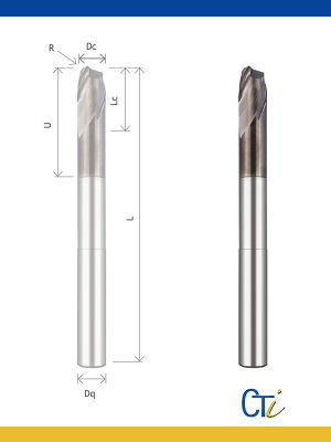 Z2 FRAISE TORIQUE 62 HRC – Série Longue