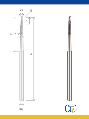 Z2 FRAISE TORIQUE À CONICITÉ 1,5º