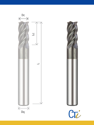 Z3 & Z4 FRAISE CYLINDRIQUE EN BOUT EBAUCHE SEMI-FINITION 45º – Série Normale