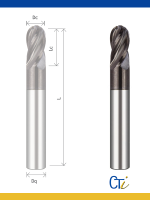 Z4 FRAISE CYLINDRIQUE SPHÉRIQUE – Série Normale