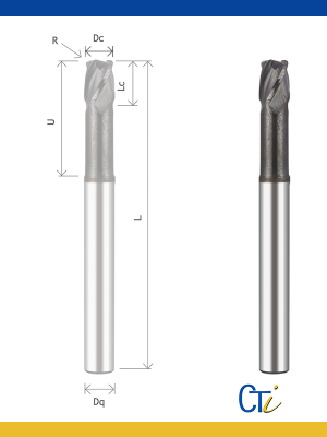 Z4 FRAISE TORIQUE 62 HRC – Série Normale