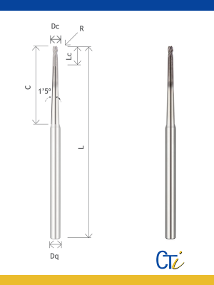 Z4 FRAISE TORIQUE À CONICITÉ 1,5º