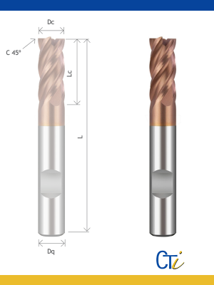 Z4 HYPERLINK : FRAISE CYLINDRIQUE DV 35º/38º – Queue W – Eco