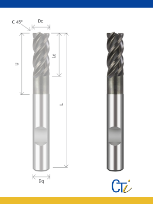 Z4 HYRUX FRAISE CYLINDRIQUE DV 43º/45º – W Haute Performance