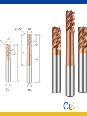 Z5 HELIX : FRAISE C. DV 43º/45º Chanfrein <55HRC – à trou d’huile