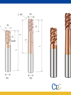 Z5 HELIX : FRAISE CYLINDRIQUE DV 43º/45º Chanfrein <65HRC